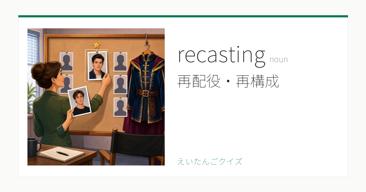 recasting の覚え方｜再配役・再構成・意味・例文・TOEIC 860